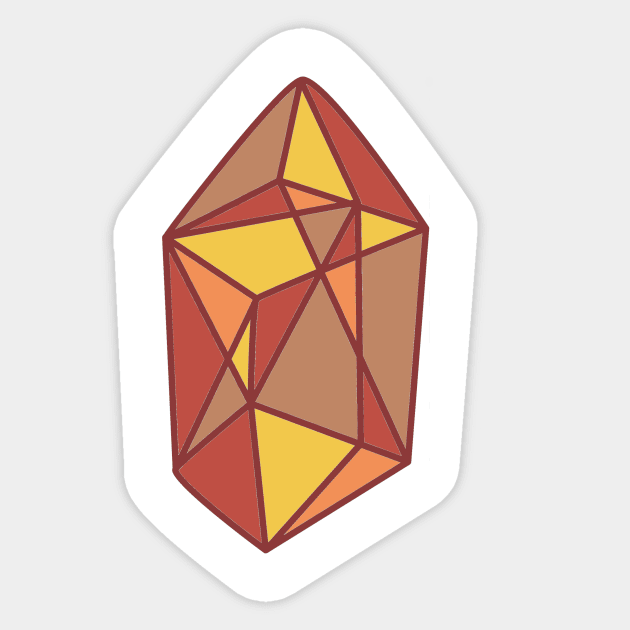 Faceted Gemstone- Warm Sticker by Designs by Katie Leigh